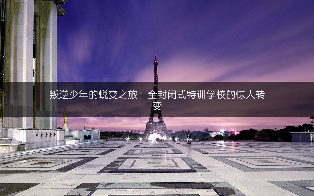 叛逆少年的蜕变之旅：全封闭式特训学校的惊人转变