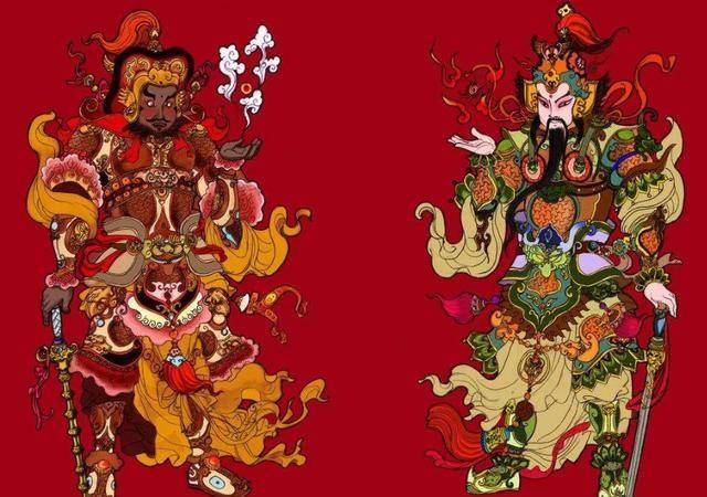 民间五对门神,真正能捉鬼的是神荼郁垒,最出名的是他们两位