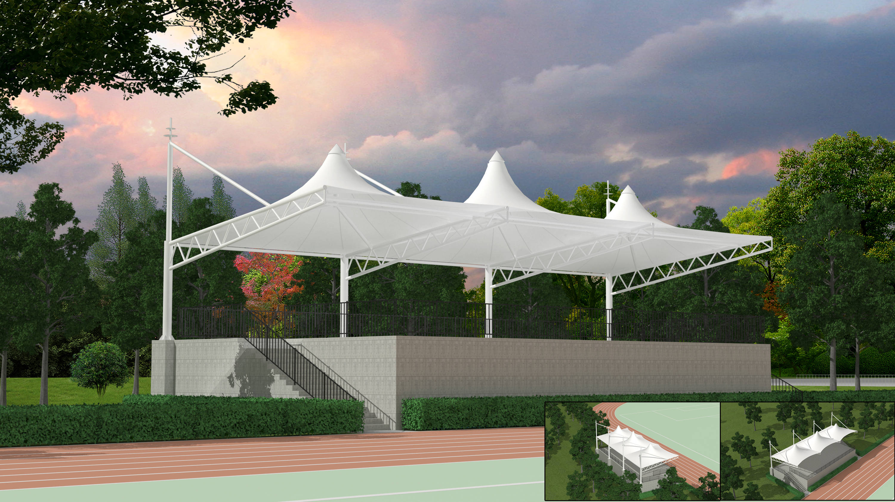 深圳远信膜结构|看台膜结构的魅力:设计到实践 打造梦幻观赛空间