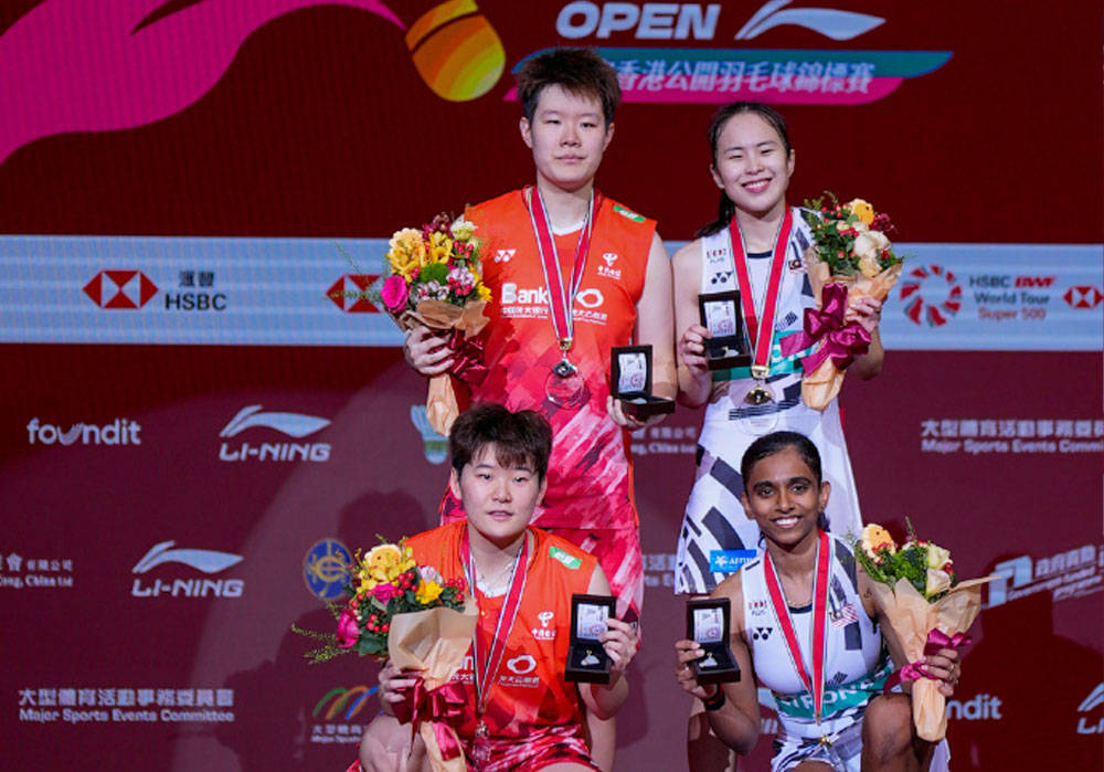 名称:2024香港羽毛球公开赛刘胜书/谭宁夺得银牌