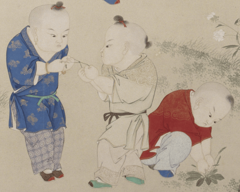 端午节斗草之戏：武斗玩拔根，文斗对花名