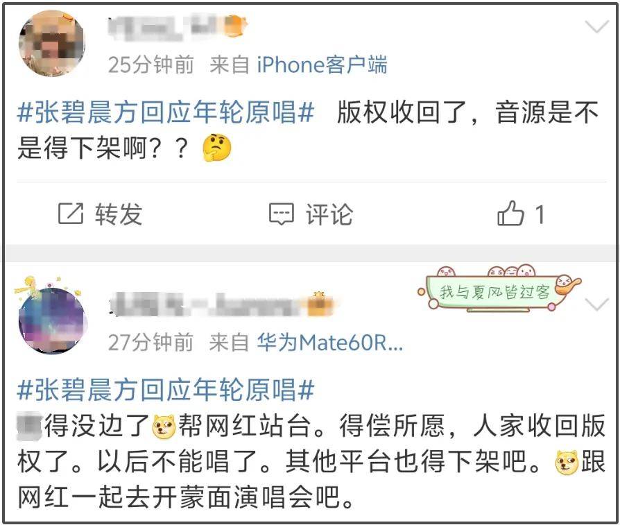 张碧晨版《年轮》可能被下架！本人缺创作能力，得罪汪苏泷不明智