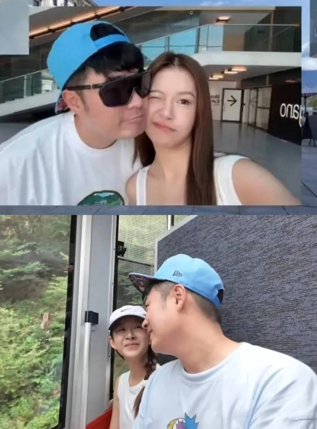 陈赫带俩女儿游迪士尼，老婆张子萱41岁还扮少女，牵陈赫手撒娇