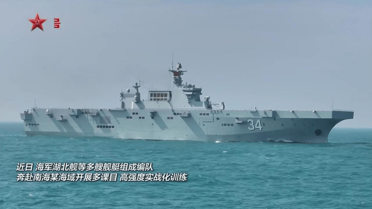 中美准航母南海硬碰硬！75配置短板暴露，还是得等076出马