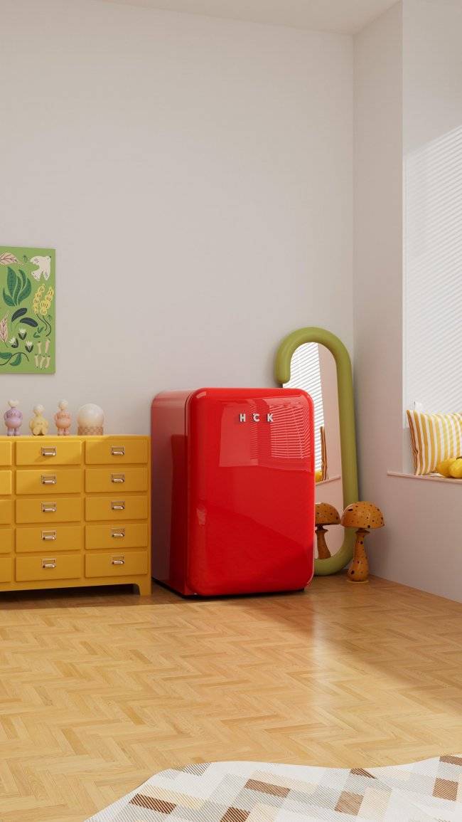 HCK哈士奇小吐司复古冰箱点亮家居新氛围爱游戏app最新登录入口高颜值复古冰箱推荐(图1)