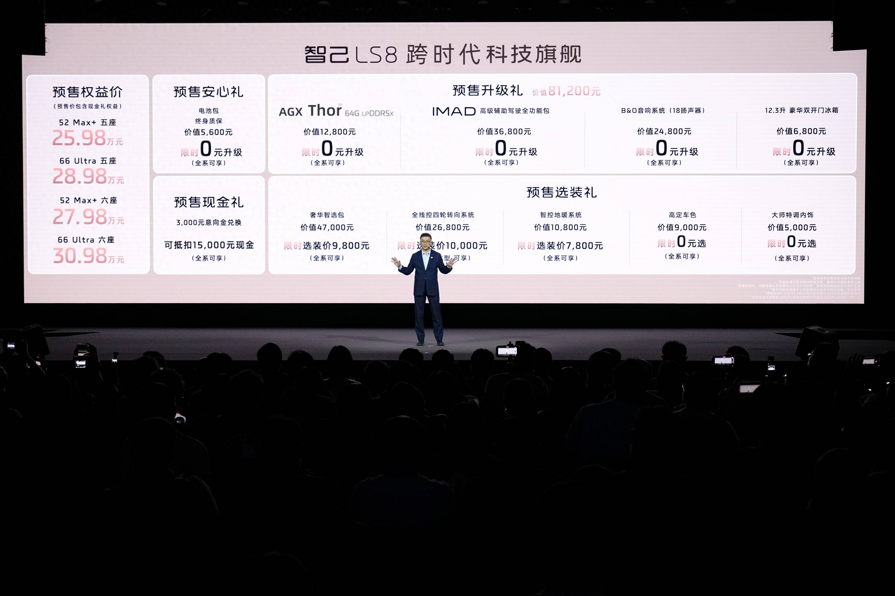 2598万起！智己LS8开启预售：四轮转向+1605km续航(图1)