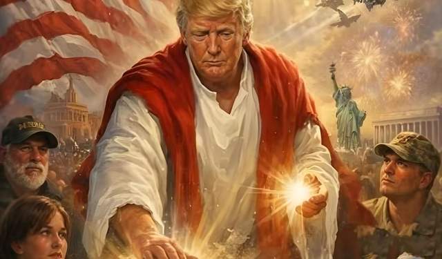 特朗普亵渎神明，自封耶稣，这不是真有精神病，而是疯了！