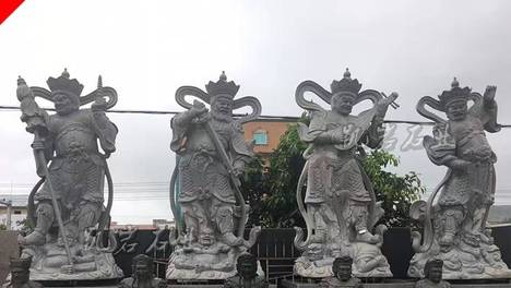 石雕四大天王 | 寺院护法神像