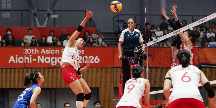 亚运会女排1/4决赛-中国3-0越南 庄宇珊扣球