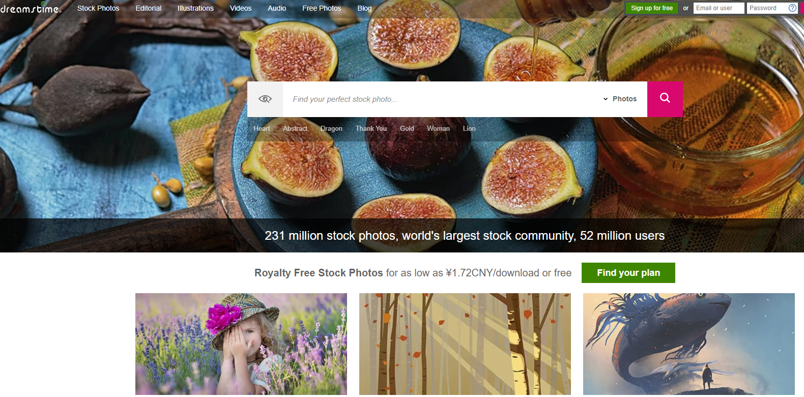 dreamitime是一个提供免费素材资源的网站，用户可以在这里下载和使用任何喜