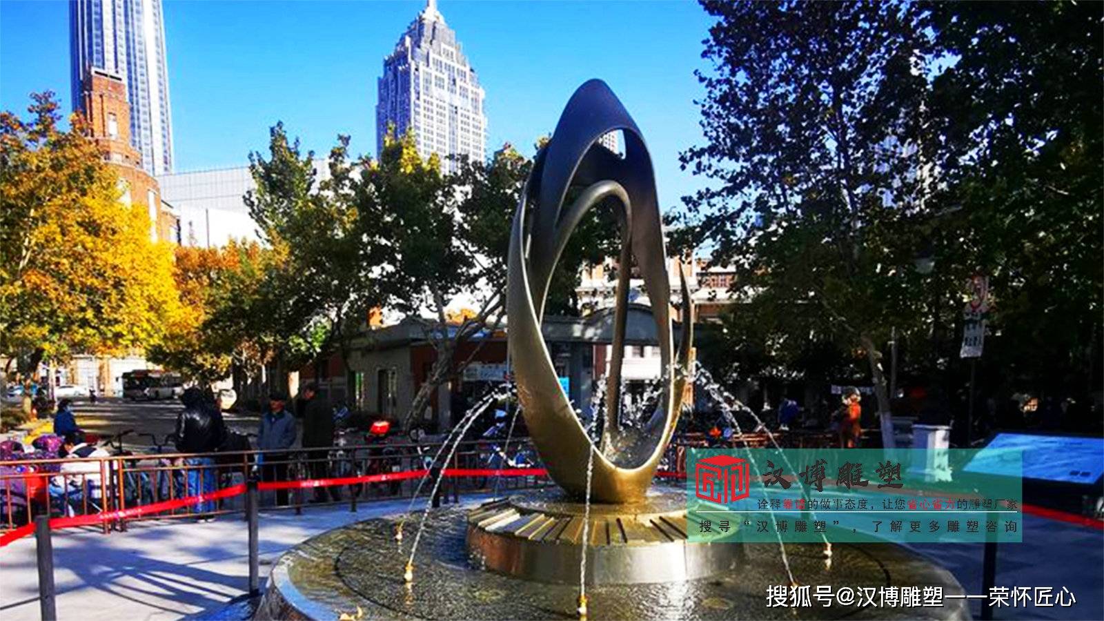 公园湖畔不锈钢创意水景雕塑，雕塑源头工厂精心雕琢