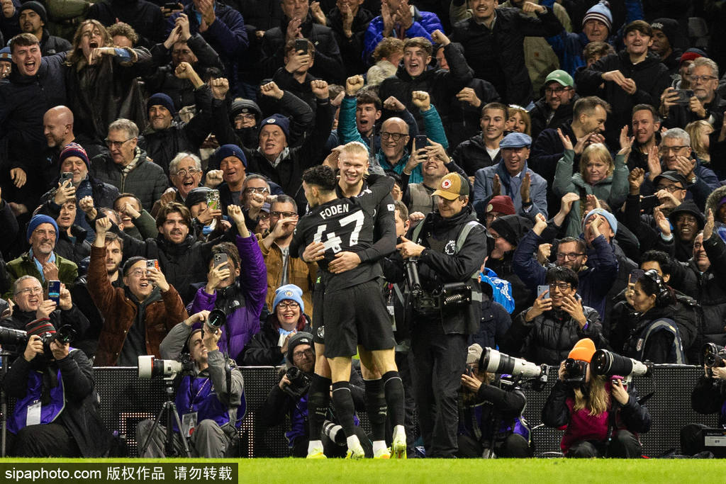 互捅局!英超-哈兰德1射2传福登双响 曼城连丢3球5-4富勒姆