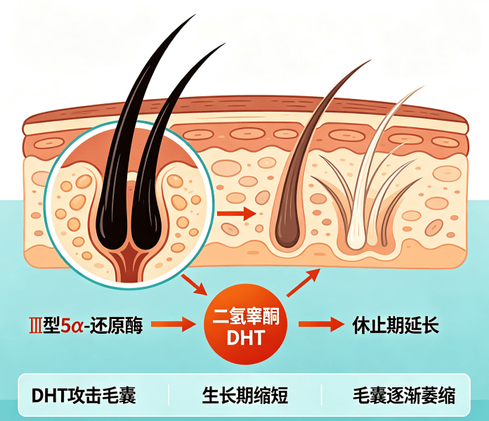 雄激素性脱发：别让“雄”激素偷走你的发际线