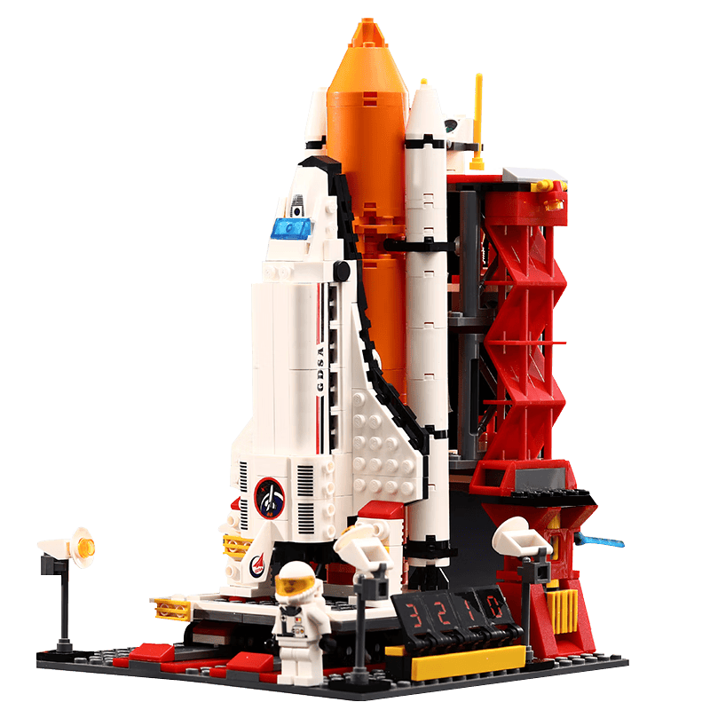 航天火箭积木模型孩子们的宇宙探索之旅开元棋牌app点燃梦想的火箭：古迪(图1)