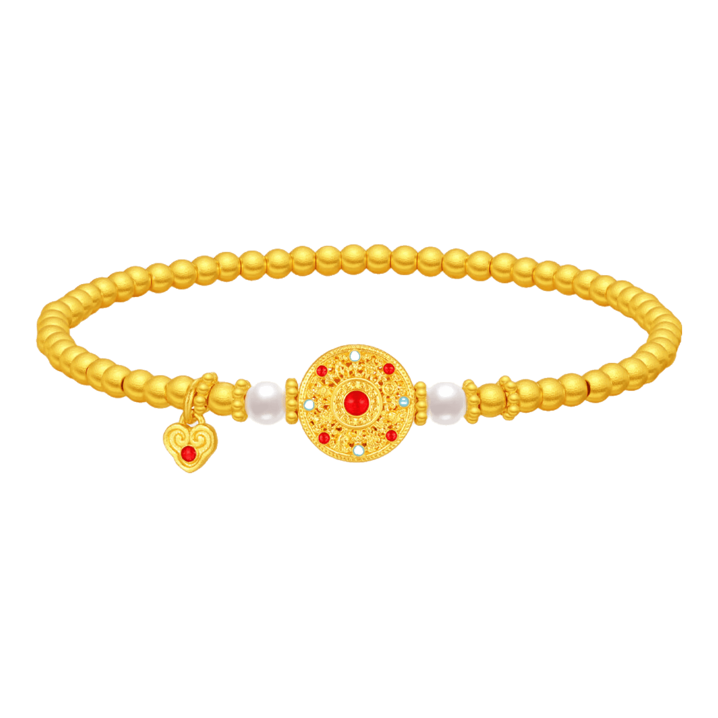 伟德bv1946官网-传承与时尚的完美结合——潮宏基八宝罗盘黄金手链