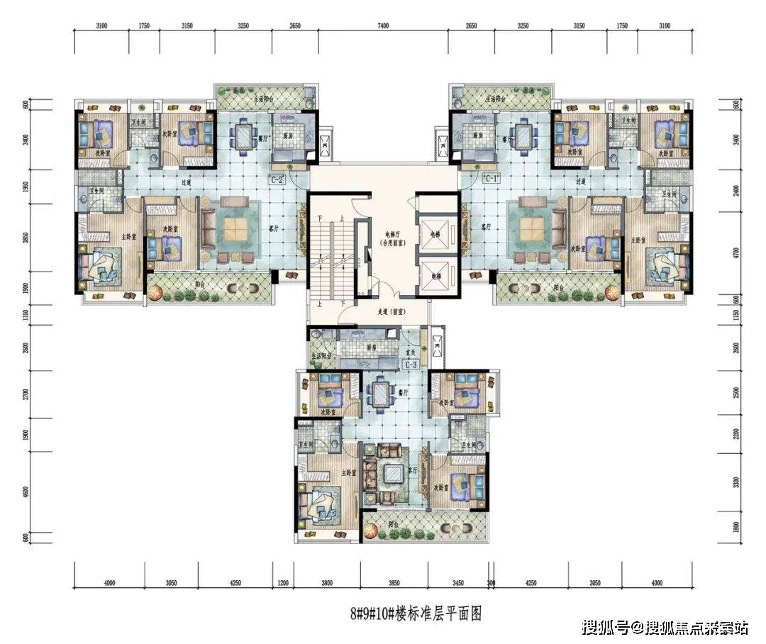 【戶型鑑賞】⑥超140m05私屬景觀露臺,無遮擋看果嶺⑤約8m開間超大