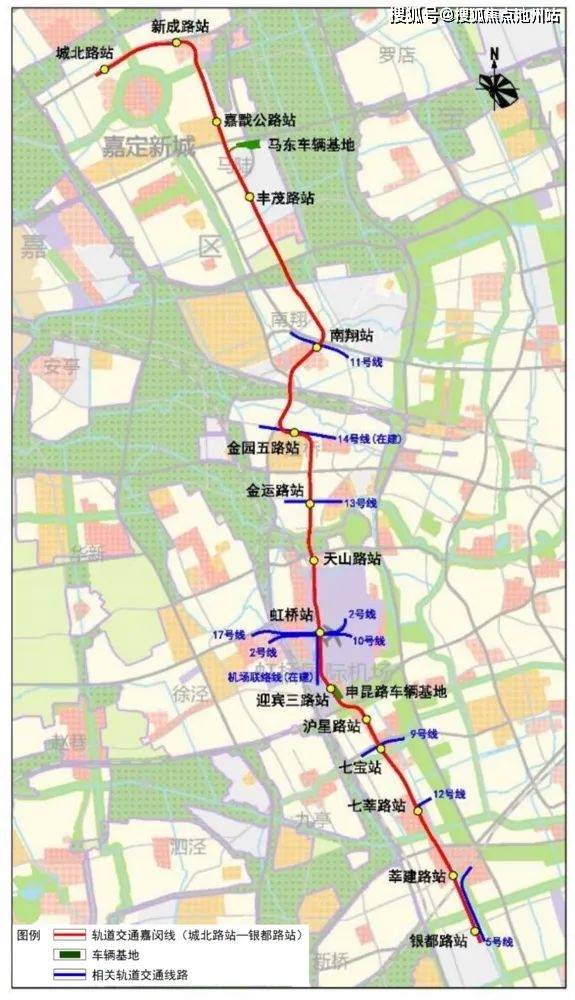 上海南北向主軸幹線最高時速160公里/小時這條線路2站南翔換11號線,6