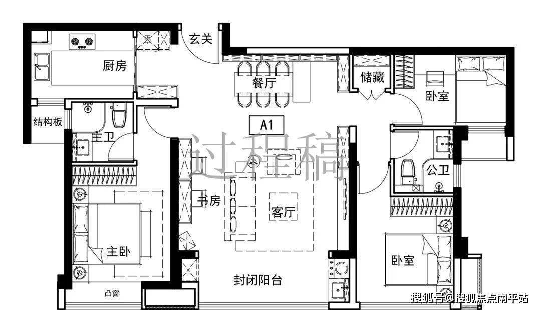 戶型 戶型圖 平面圖 1080_620