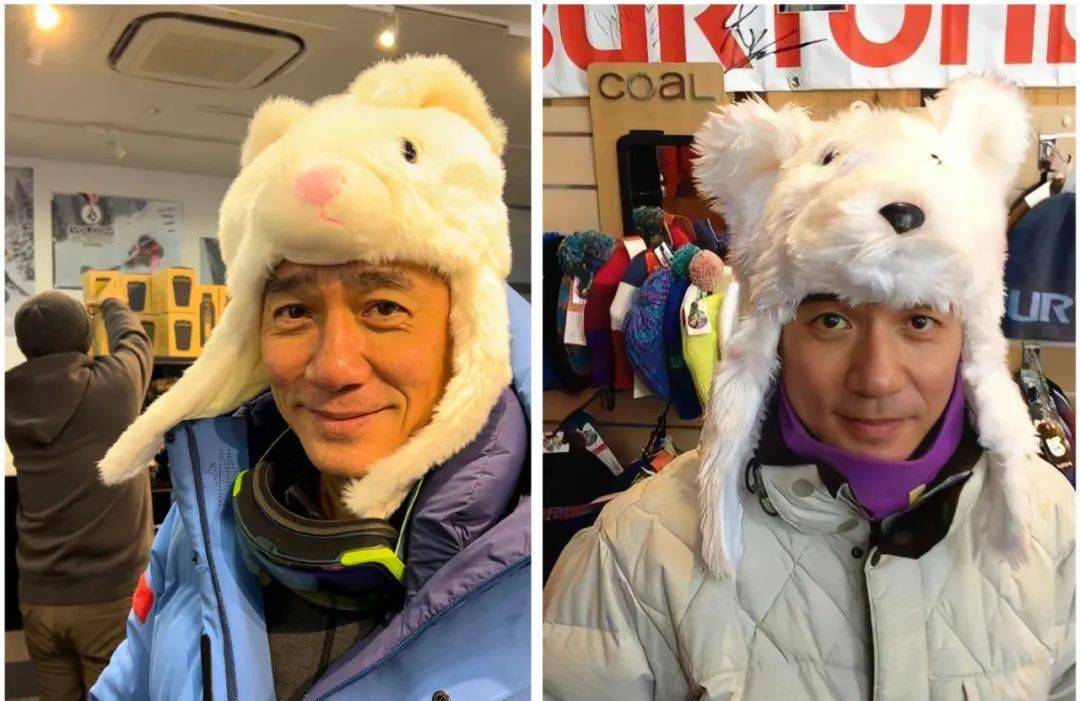 梁朝伟在日本生活了近30年,经常去北海道滑雪.