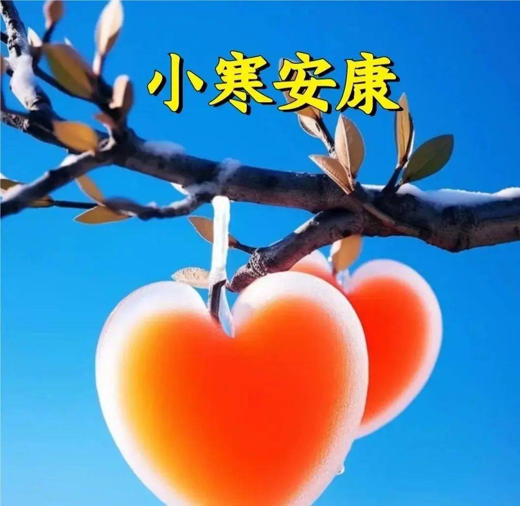 1月6日周六早上好今日小寒节气最新版小寒快乐好看祝福语图片表情