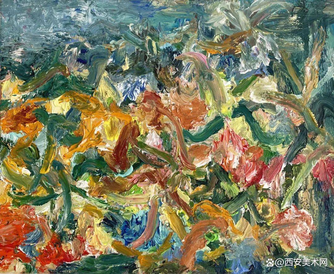 艺术现场 | 食不厌精——王峰作品展在西安美术馆开幕_色彩_布面_油画