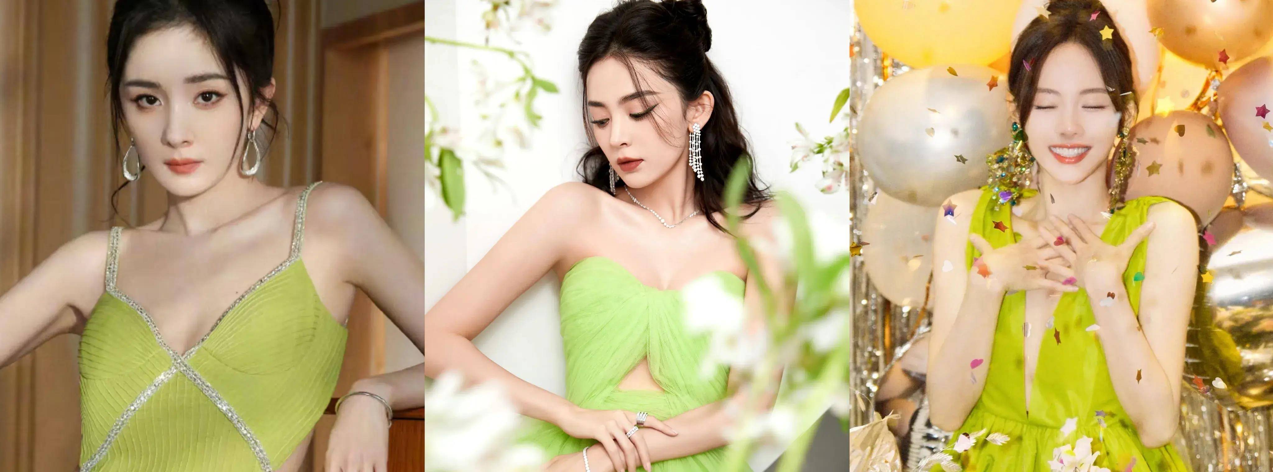 这些年惊艳我们的女星绿裙:杨幂 古力娜扎 张嘉倪 张雨绮 倪妮 鞠婧祎