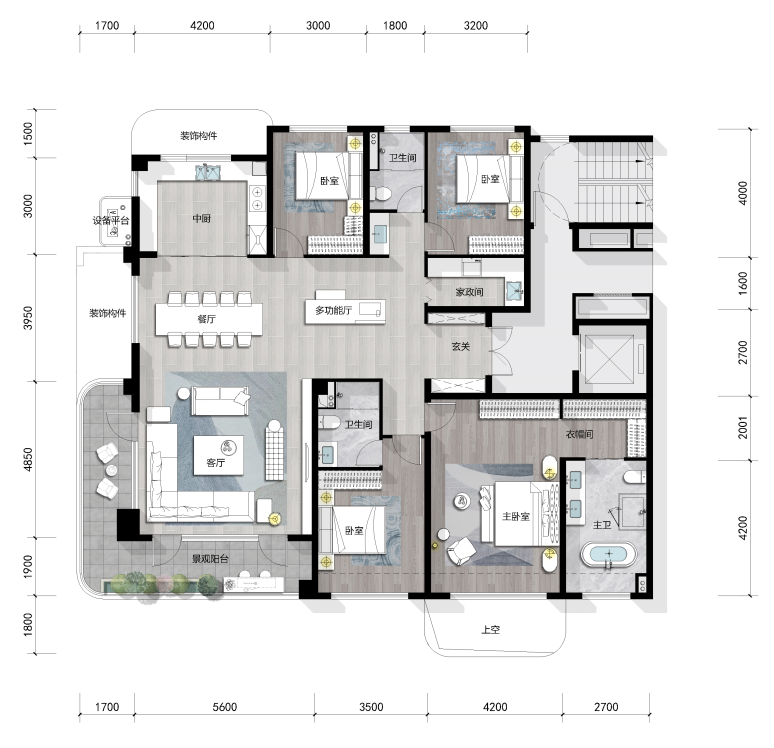 西安"第四代"住宅户经典户型大赏!_双阳台_面积_设计