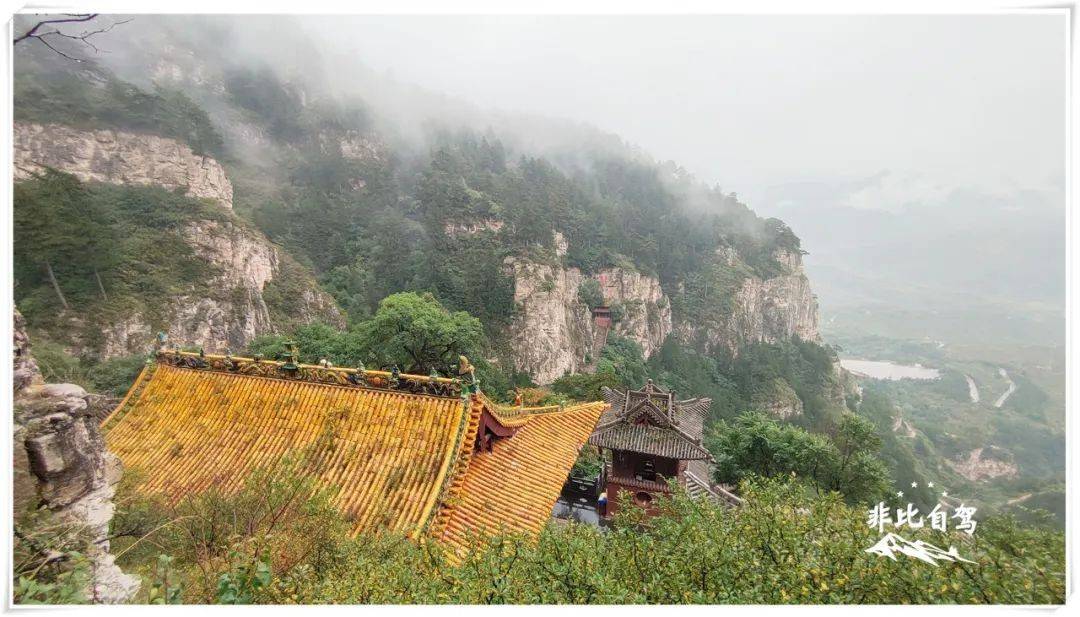 自然敗給了人文,現在的北嶽恆山已在山西大同天峰嶺_臺階_山頂_渾源縣