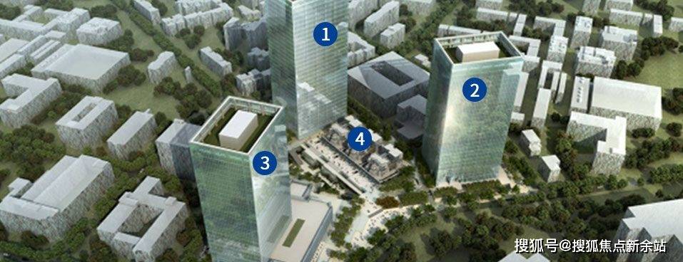 讯美科技广场由三栋主楼和两栋裙楼商业组成,园区中间由下陷商业广场