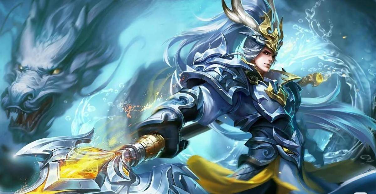 ④韩信的大招,国士无双这个技能韩信会朝指定方向乱舞四次长枪对命中