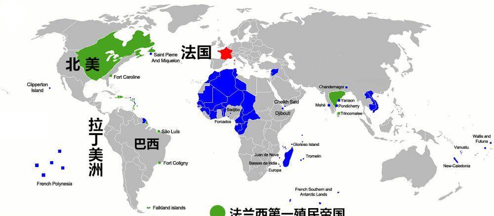 在中非,法国在毛里塔尼亚,几内亚,马里,科特迪瓦,尼日尔,中非及刚果等