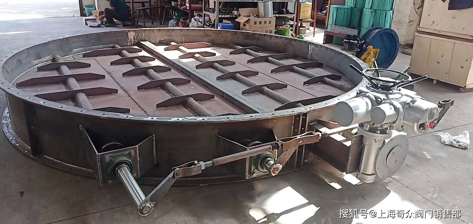 电动圆形百叶阀在除尘系统应用_管道_调节_粉尘