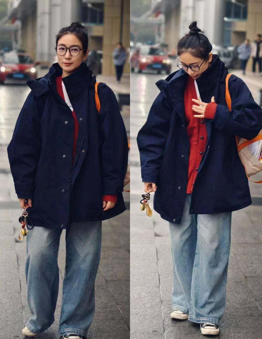 搭配简单又很显时髦_牛仔_时尚_羽绒服