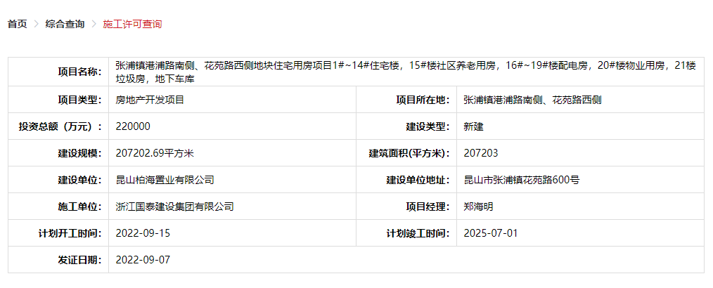 2021年至今,中柏逸德已在崑山南部新城