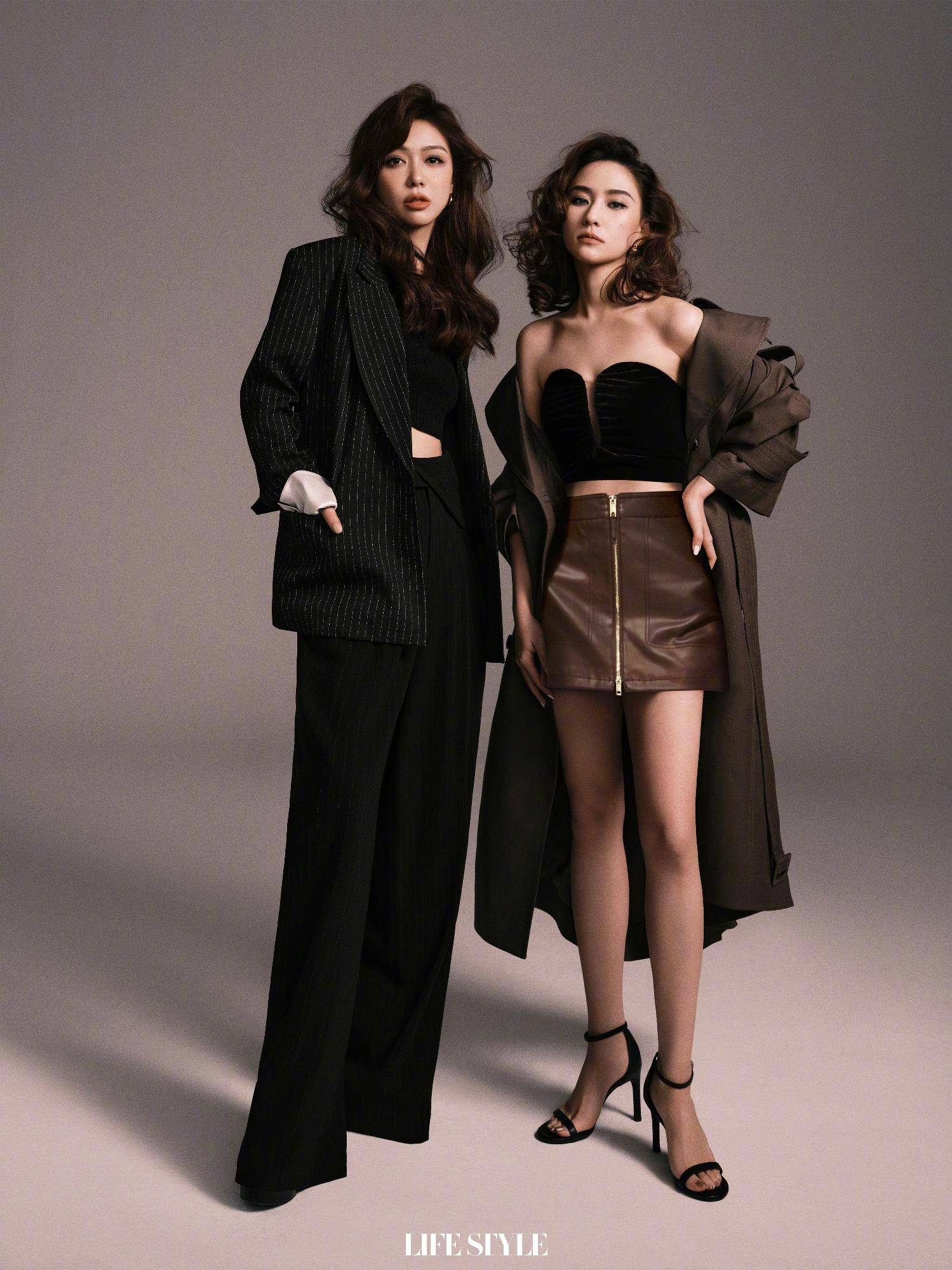 窦骁妻子何超莲拍大片,黑丝美腿衣着大胆堪比《男人装》,太撩了