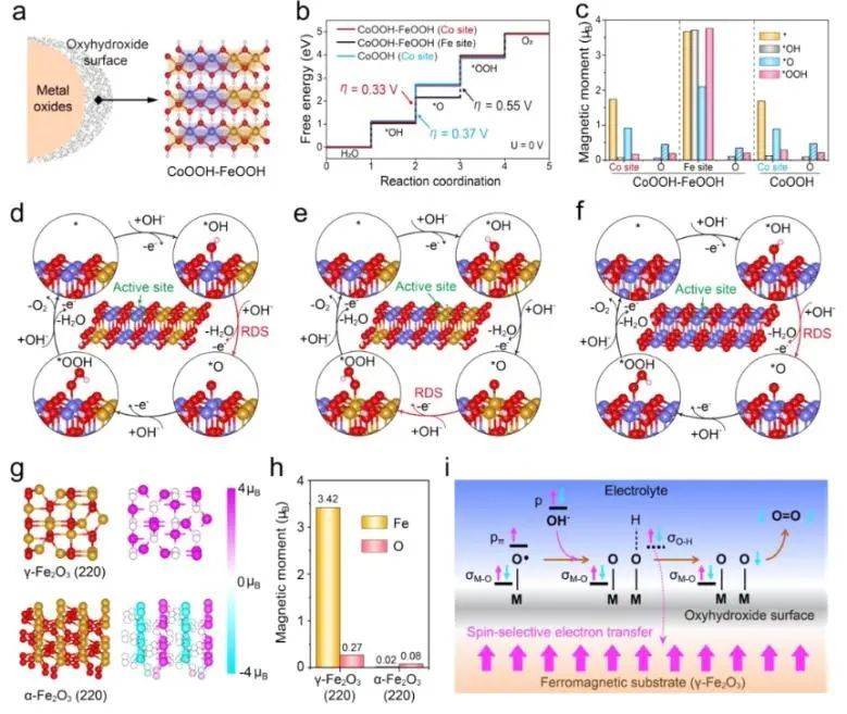 acs catalysis:co离子诱导fe2o3转换,实现磁场下强化水氧化活性_反应