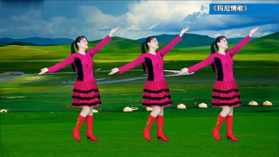 中老年快乐健身广场舞《玛尼情歌》附分解教学