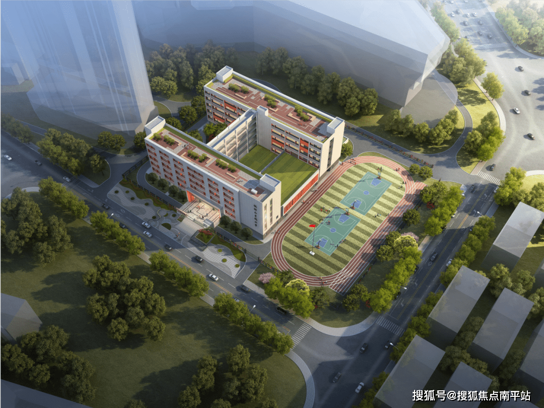 学校位于长沙市雨花区韶山路与湘府路交汇处东北角,占地面积19.
