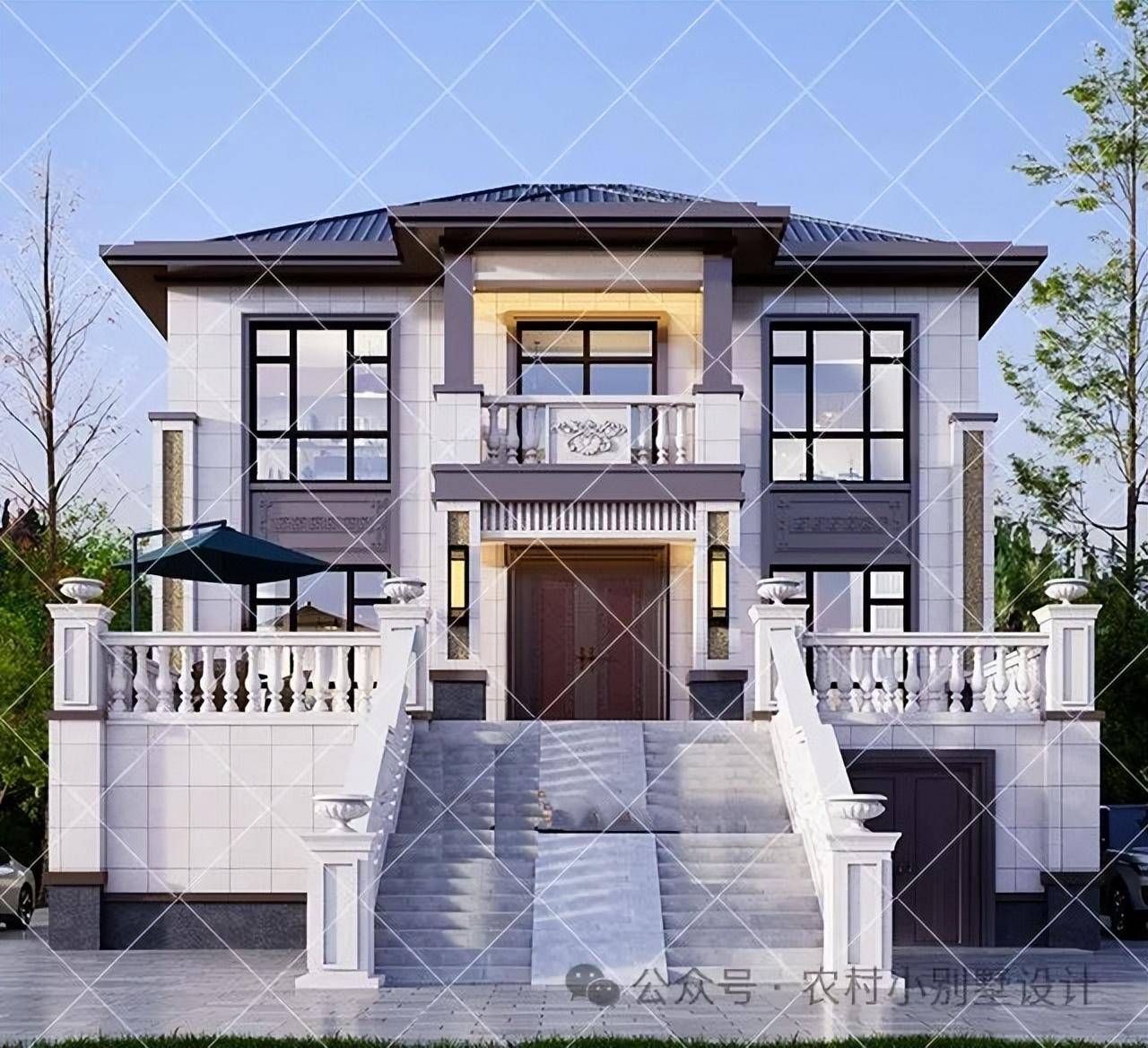 20套带架空层新中式自建房告诉你农村别墅这么建,再也不怕回南天