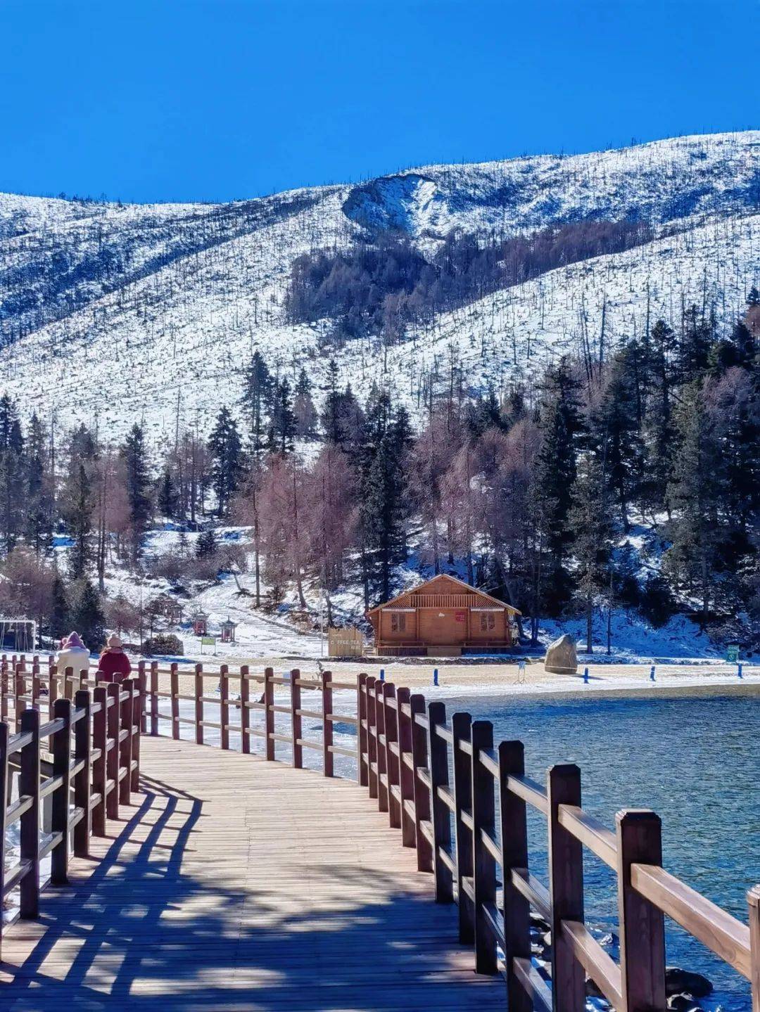 康定木格措冬季景色图片