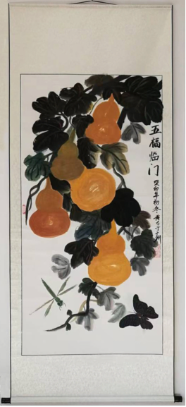 画家黄龙受邀参加"北京书画展",其作品在展览中被藏家收藏