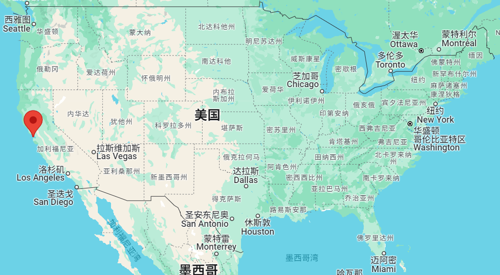 美国城市分布图图片