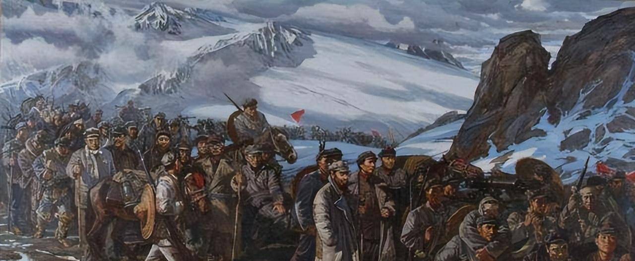 左纵队的路线十分艰难,基本都是崎岖的山路,山上被白雪覆盖,将士们