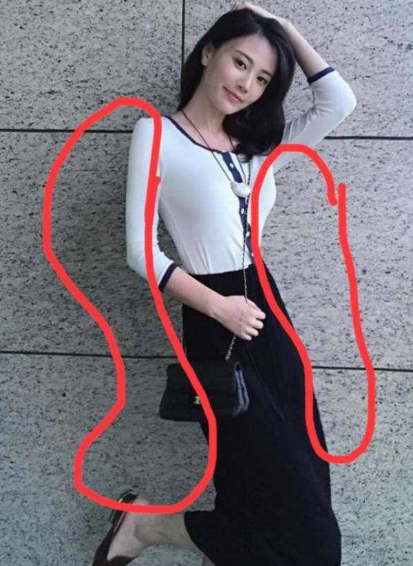 朱晨丽晒靓照身形很奇怪,疑似修图过度,网友:其实你不