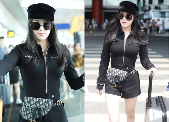 张馨予产后更美了!穿挂脖礼服身材太丰满,勒紧身腰带大秀凹凸感