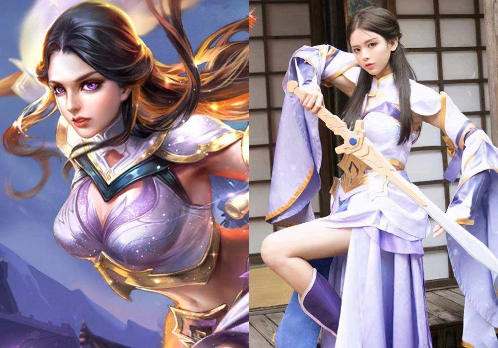 其实杨超越也玩王者荣耀,以前cos过露娜紫霞仙子的皮肤.