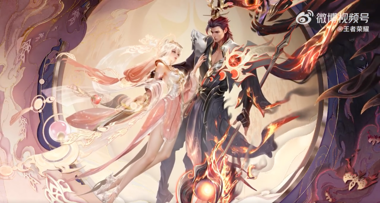 王者荣耀情人节限定皮肤:吕布与貂蝉"曦玄引"缔结仙缘