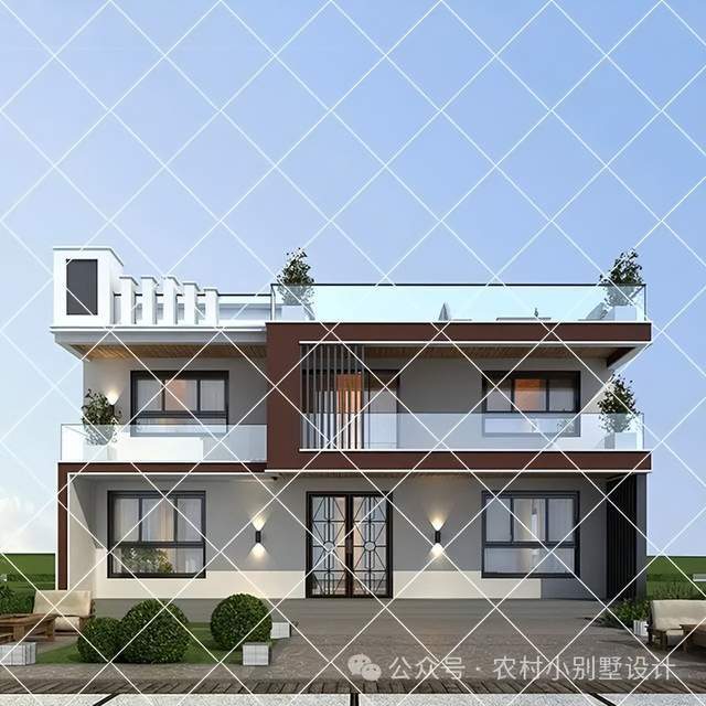 开春建房22款二层现代风自建房别墅图纸推荐,简约大气好看不过时_风格