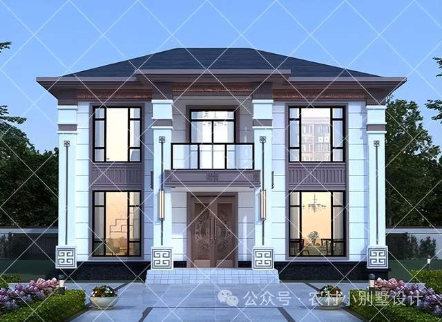 32款新中式二层别墅,大气优雅新中式风别墅设计,颜值