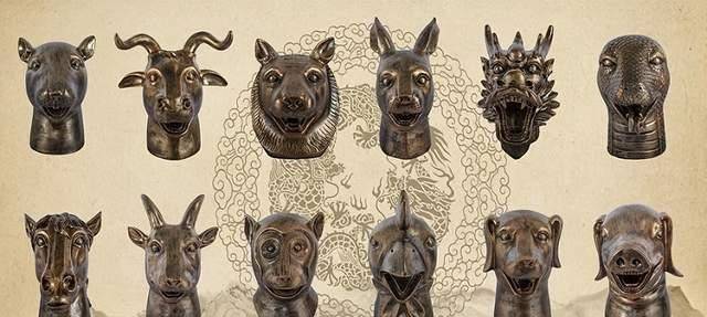 生肖铜像的兽首由外国传教士朗诗宁亲笔设计,他以十二生肖代表每天的